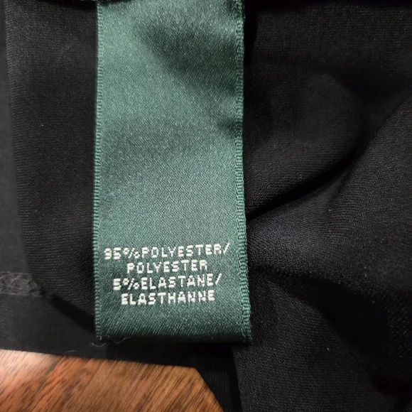 Lauren Ralph Lauren Ruched Surplice Neckline Faux Wrap Dress Size 8 - Picture 10 of 11